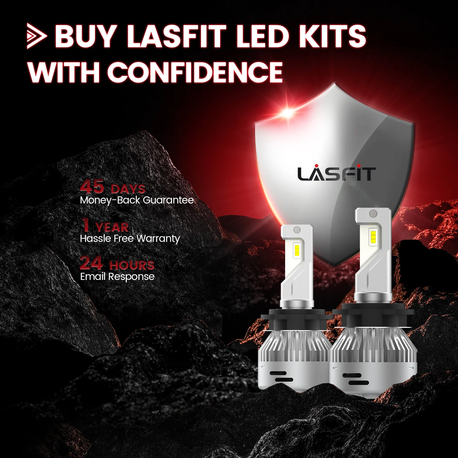 Pro Series H7 LED Bulbs w/Retainer Adapter Fit for Volkswagen BMW Mercedes Benz | 2 Bulbs - Image 11