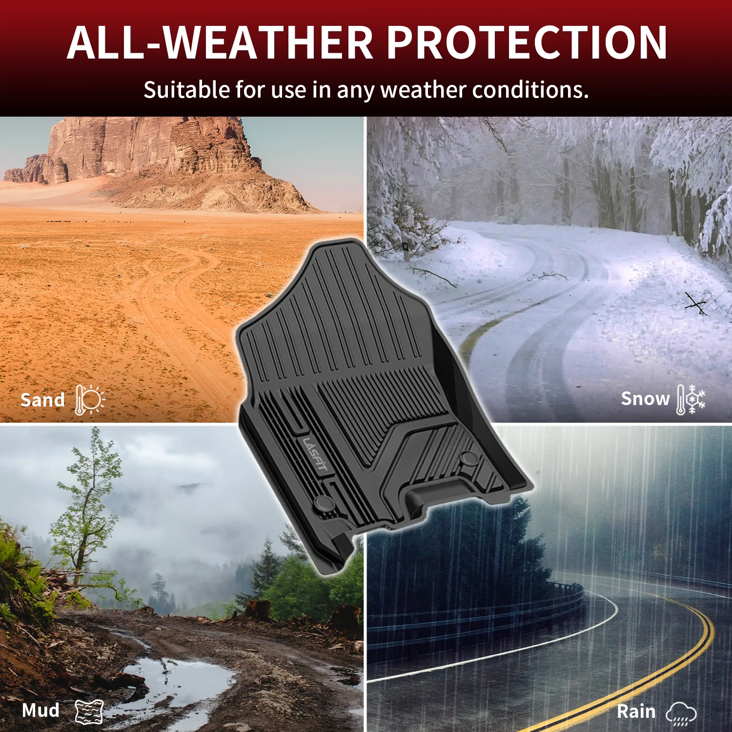 Fit for 2019-2024 Ram 1500 1st & 2nd Floor Mats, Only Fit Carpet Floor, Don't Fit Classic Model - Image 15