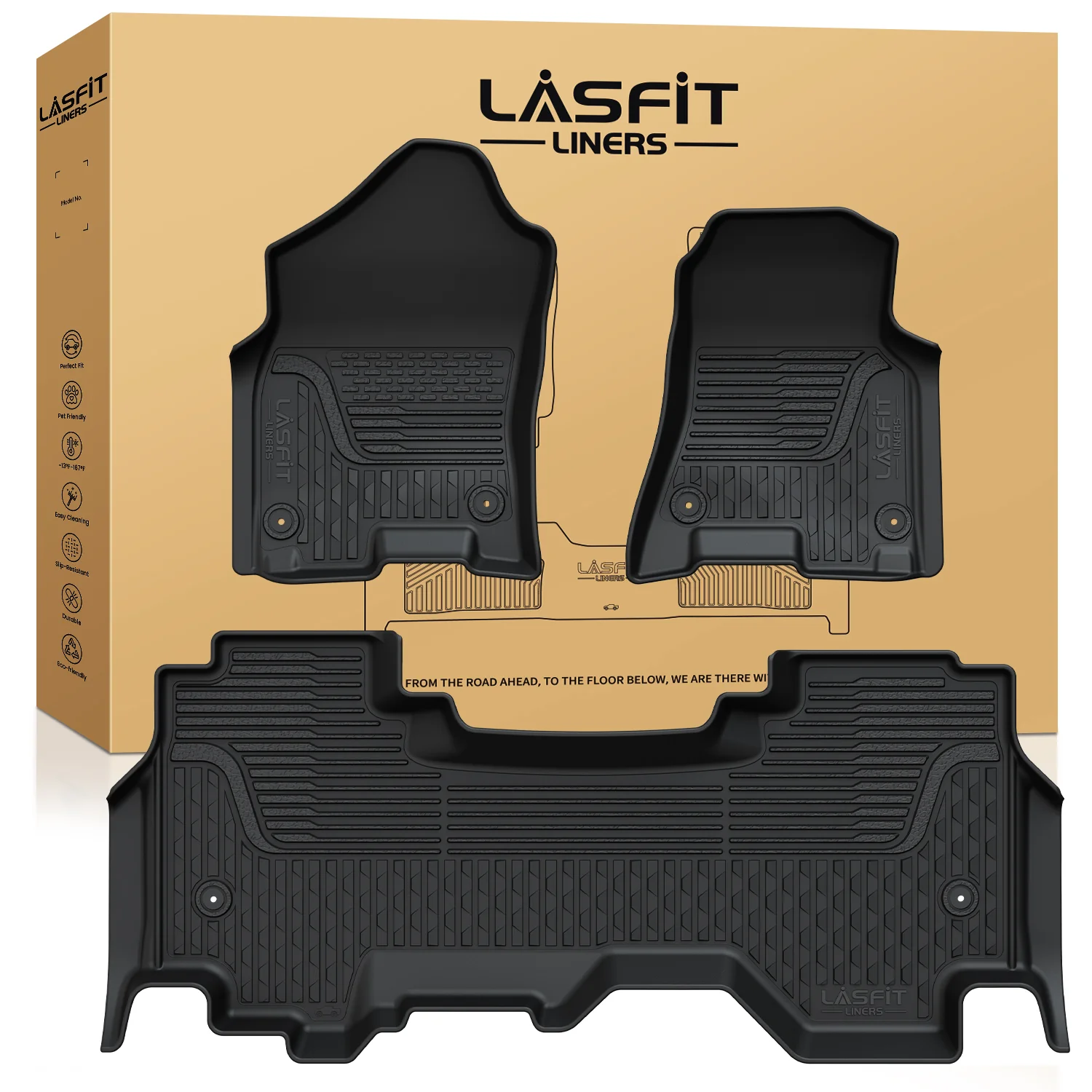 Fit for 2019-2024 Ram 1500 1st & 2nd Floor Mats, Only Fit Carpet Floor, Don't Fit Classic Model - Image 16