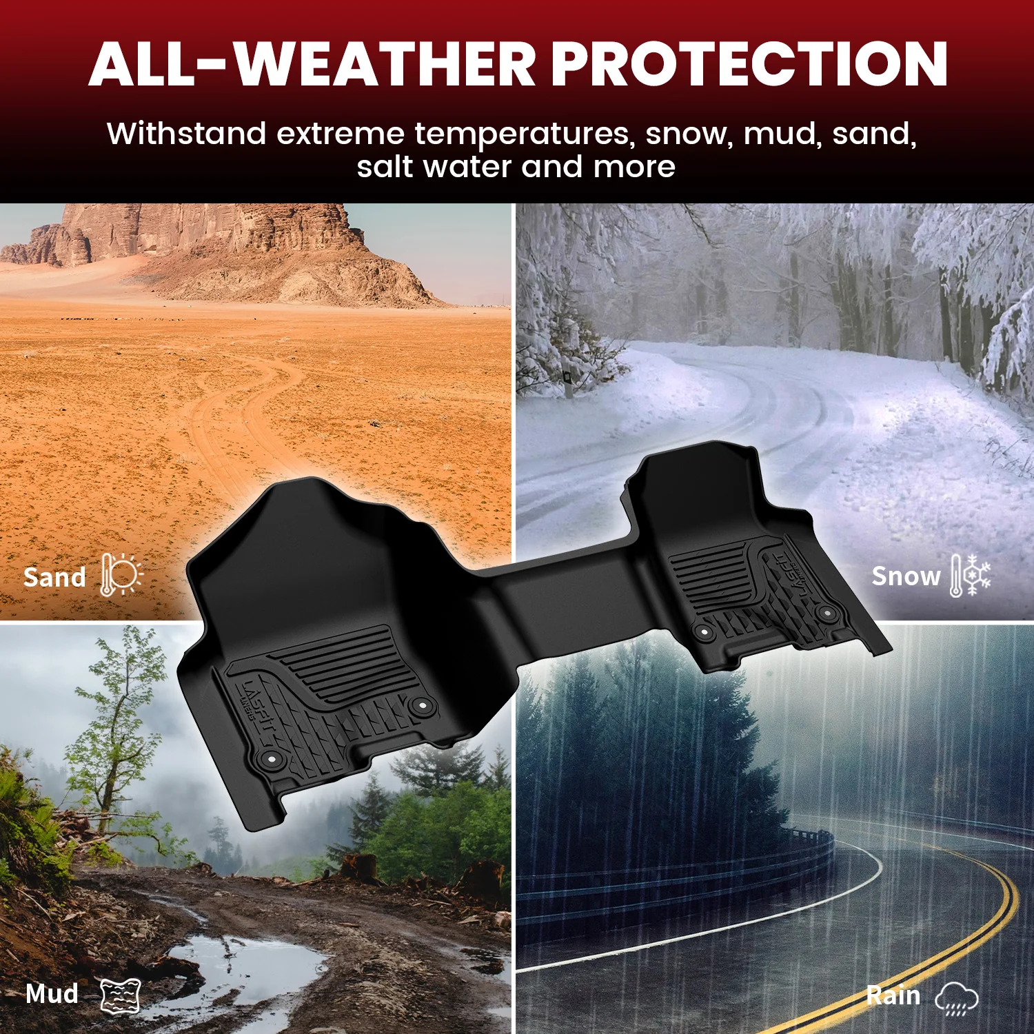 Fit for 2019-2024 Ram 1500 1st & 2nd Floor Mats, Only Fit Carpet Floor, Don't Fit Classic Model - Image 24