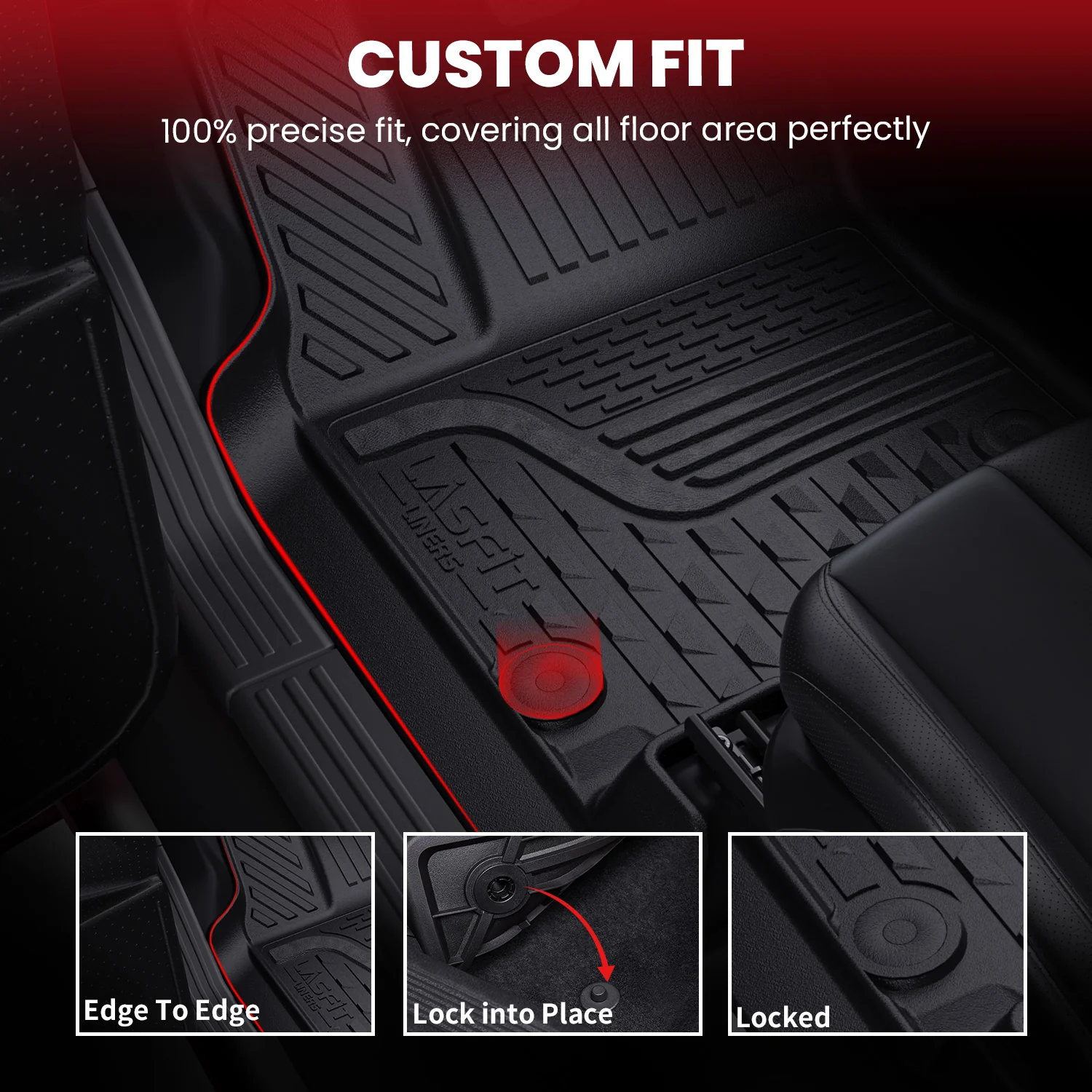 Fit for 2019-2024 Ram 1500 1st & 2nd Floor Mats, Only Fit Carpet Floor, Don't Fit Classic Model - Image 30