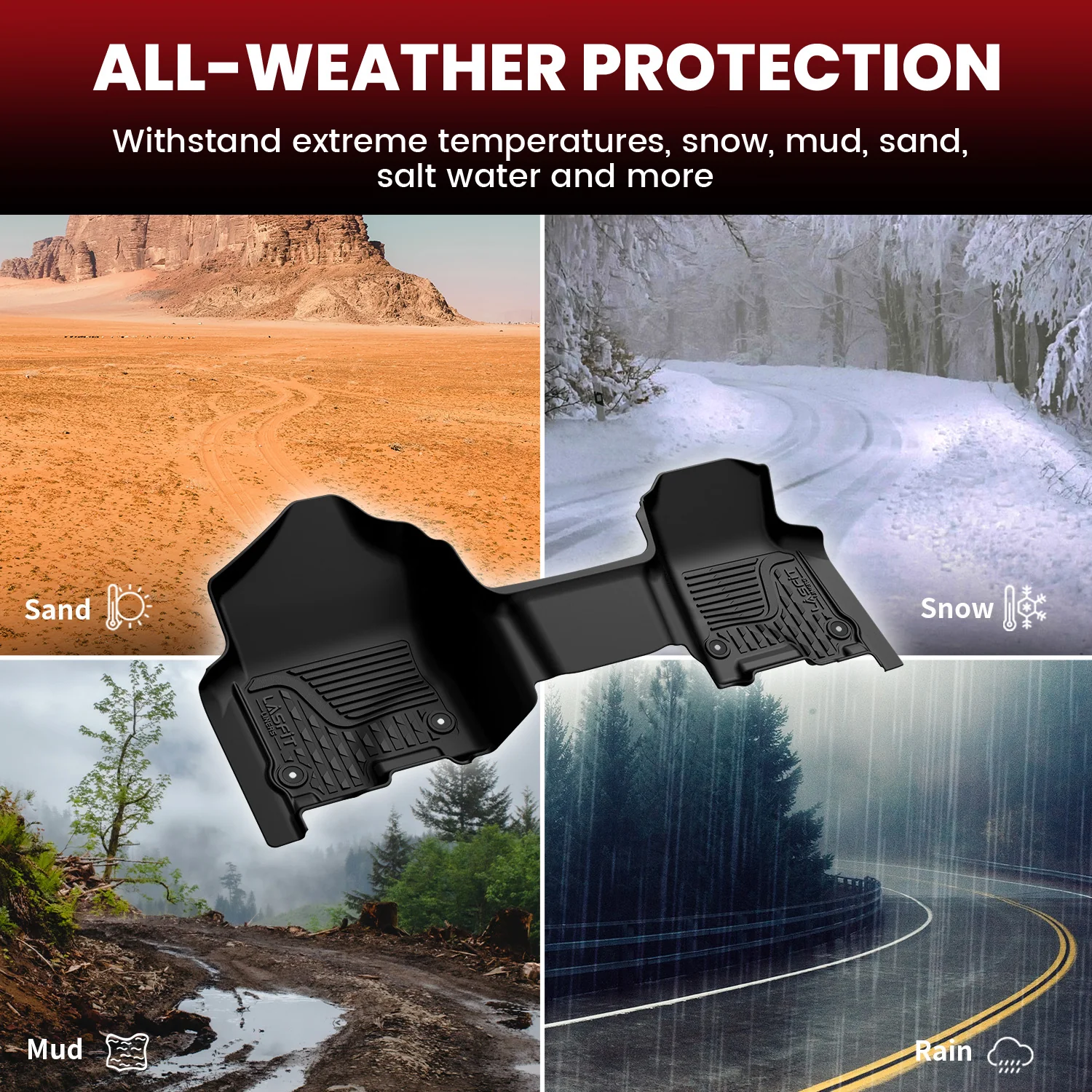 Fit for 2019-2024 Ram 1500 1st & 2nd Floor Mats, Only Fit Carpet Floor, Don't Fit Classic Model - Image 32
