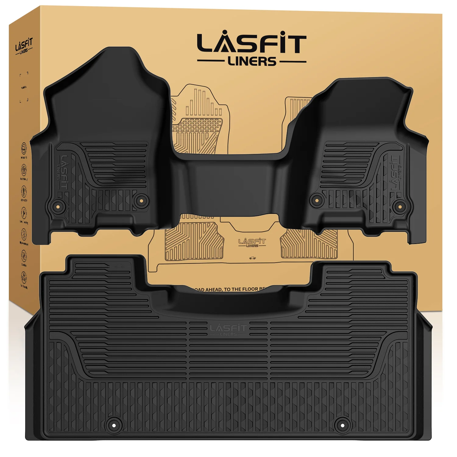 Fit for 2019-2024 Ram 1500 1st & 2nd Floor Mats, Only Fit Carpet Floor, Don't Fit Classic Model - Image 34