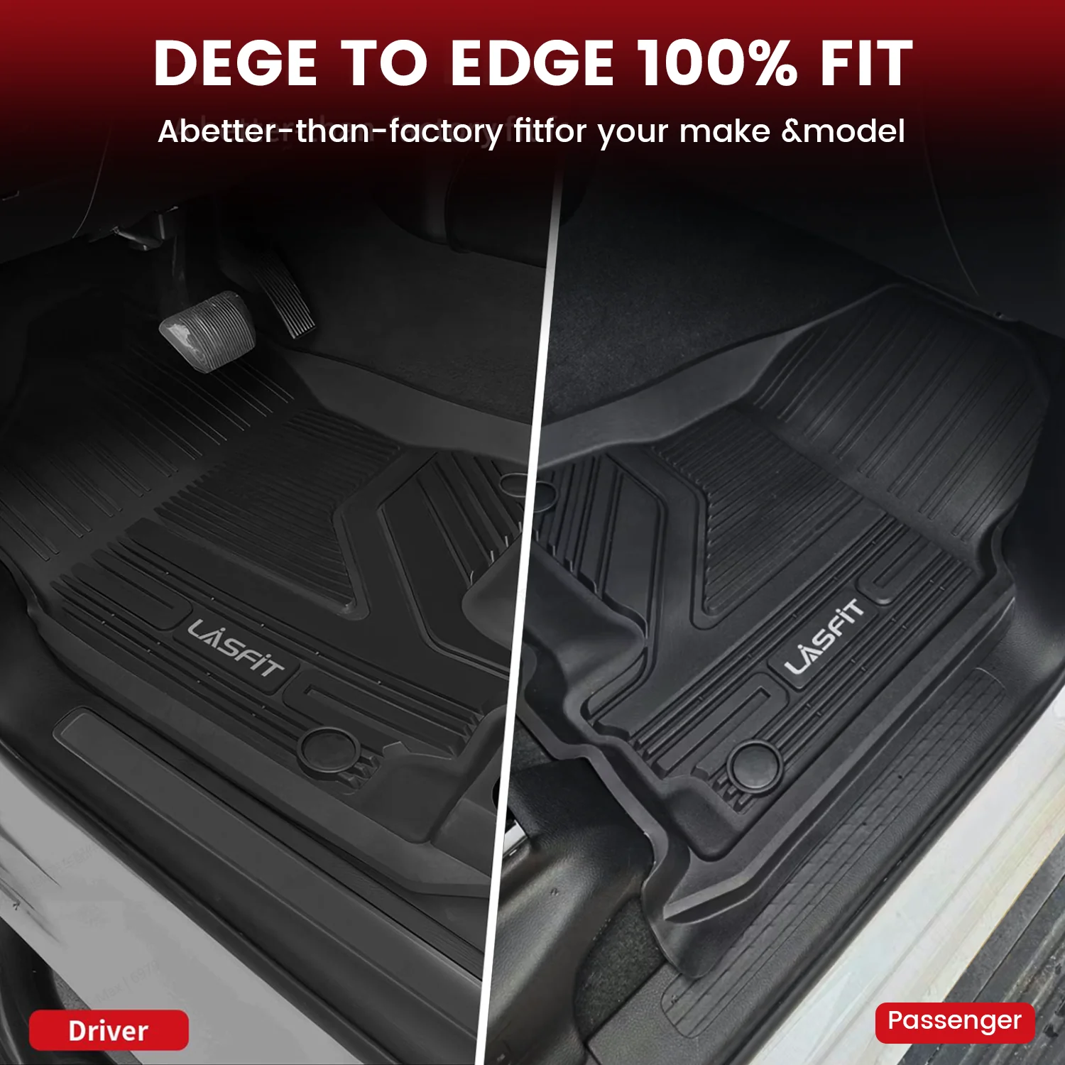 Fit for 2019-2024 Ram 1500 1st & 2nd Floor Mats, Only Fit Carpet Floor, Don't Fit Classic Model - Image 4
