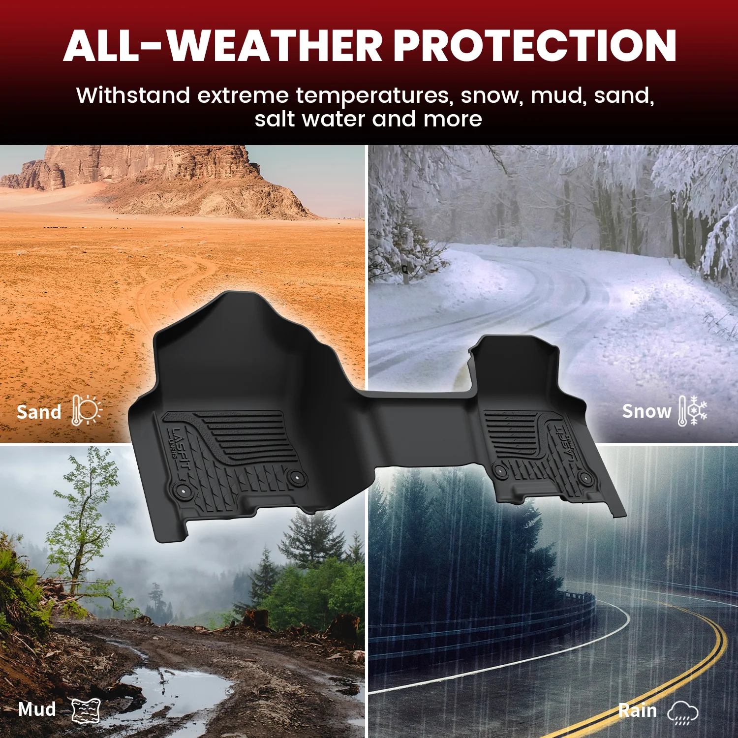 Fit for 2019-2024 Ram 1500 1st & 2nd Floor Mats, Only Fit Carpet Floor, Don't Fit Classic Model - Image 42