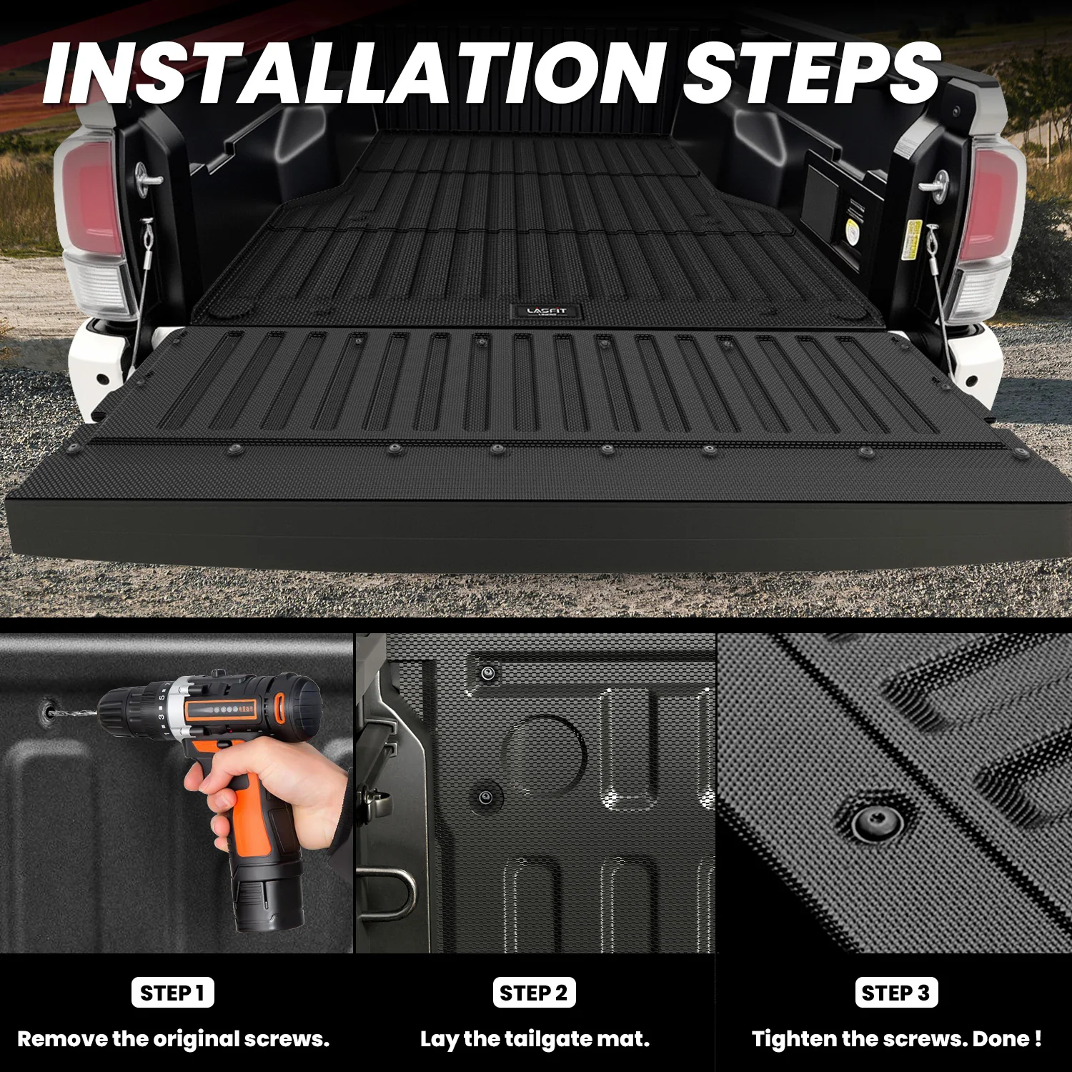 Fit for 2005-2023 Toyota Tacoma 5FT or 6FT Heavy Duty Custom Bed Mat or Tailgate Mat - Image 12